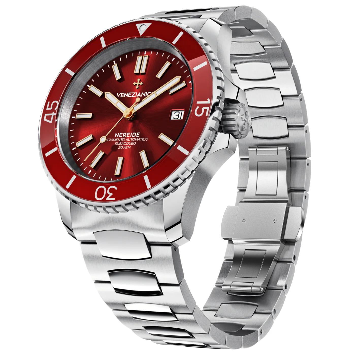 Venezianico Nereide 42 Men's Red Watch - Image 5