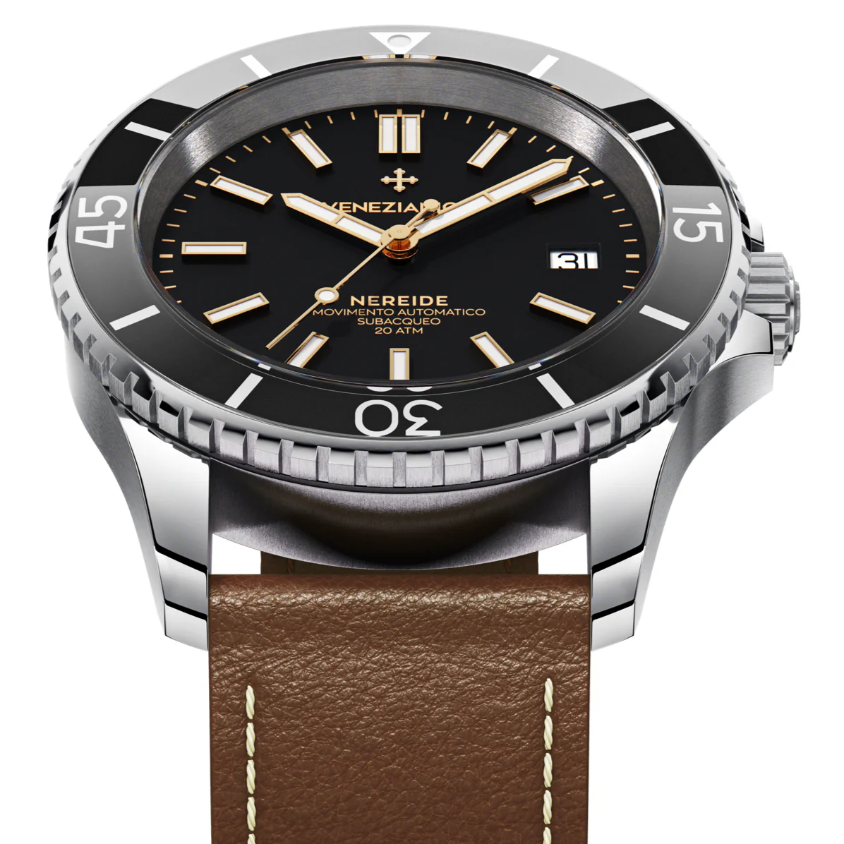 Venezianico Nereide 42 Men's Black Watch - Image 2
