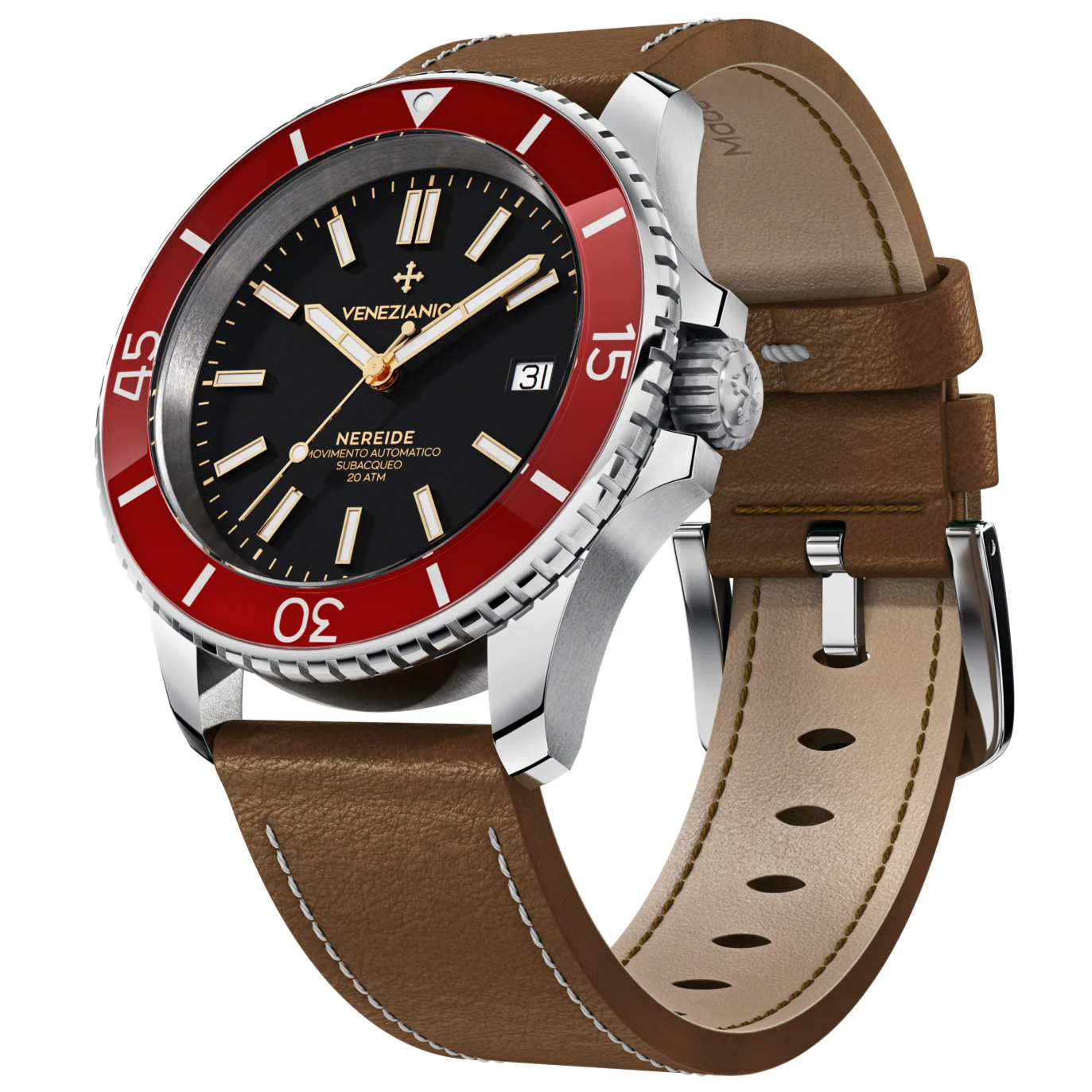 Venezianico Nereide 42 Men's Black Watch - Image 5