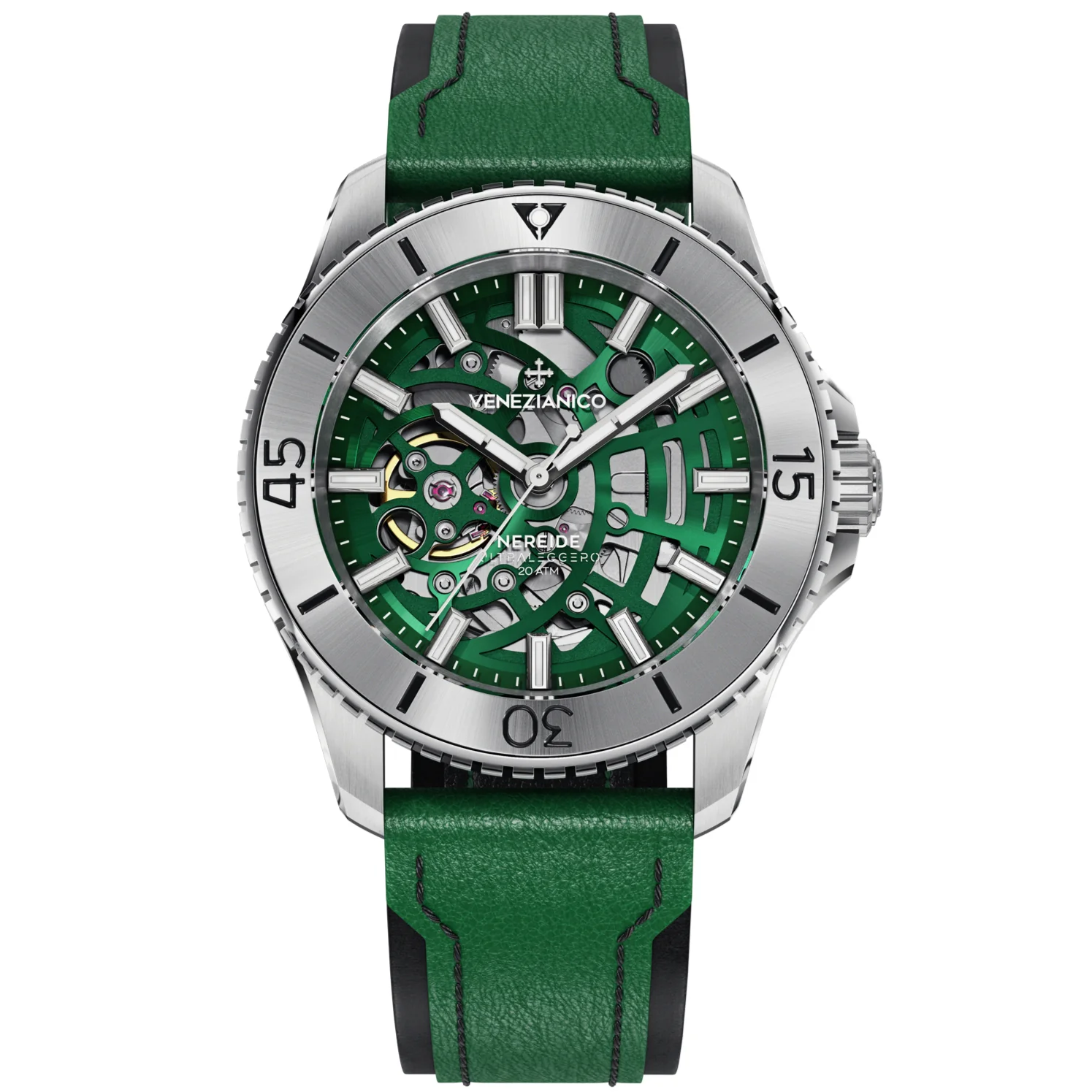 Venezianico Nereide Ultraleggero 42 Men's Green Watch