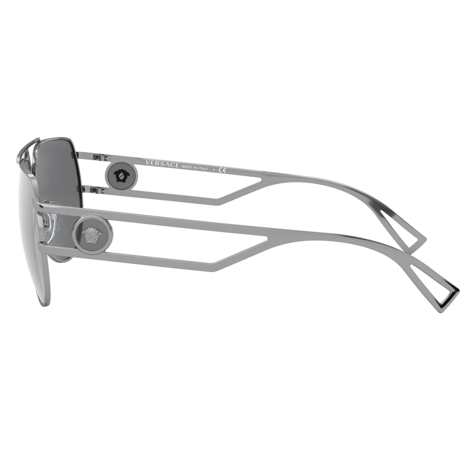 Versace (VER4) Men's Gunmetal Sunglasses - Image 4