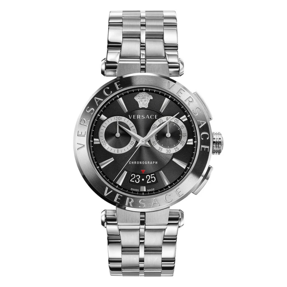 Versace Aion Chronograph Men's Black Silver Watch