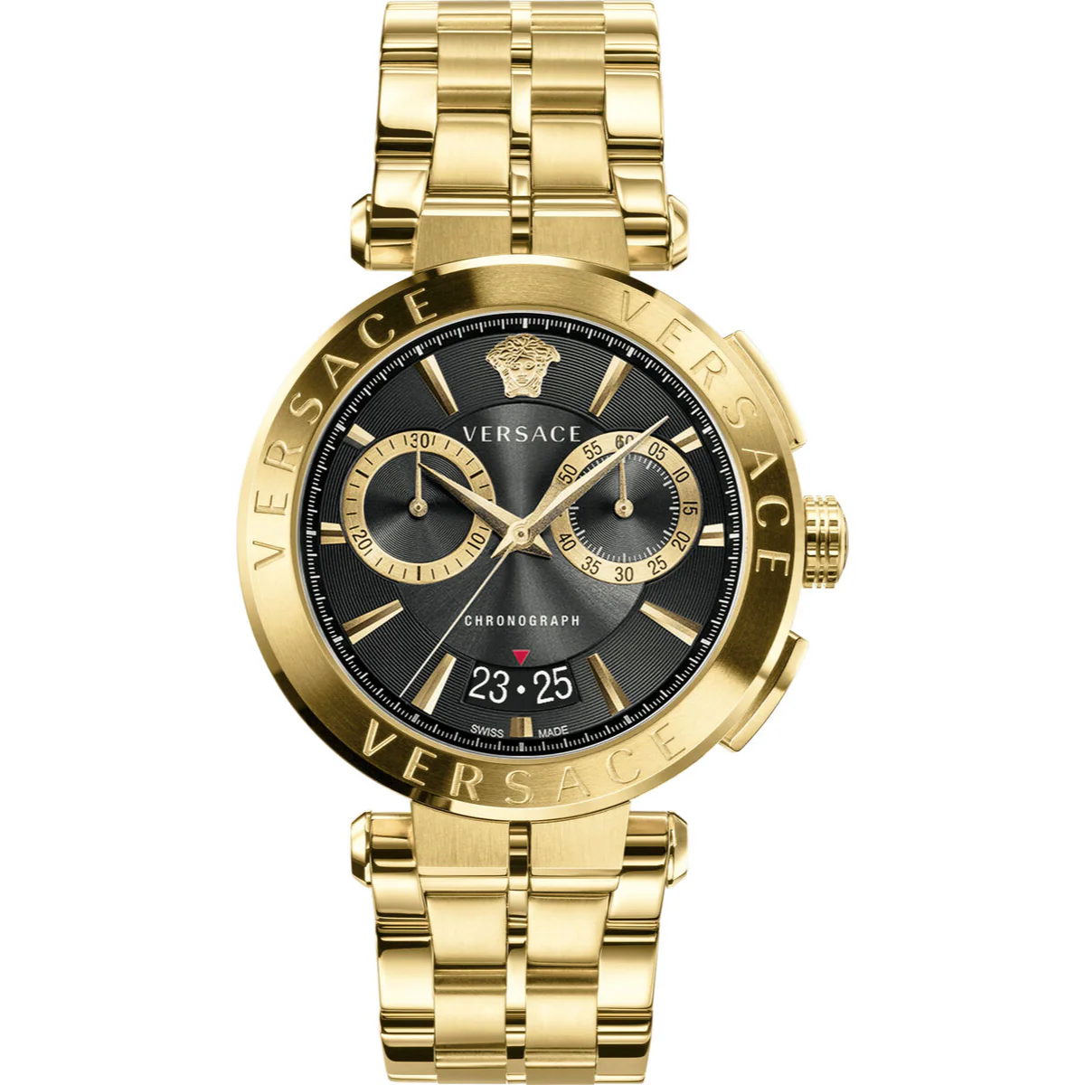 Versace Aion Men's Chronograph Black Gold Watch