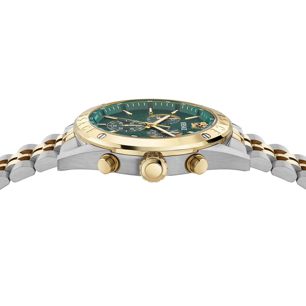 Versace Athletics Chronograph 44mm Men's Green Bracelet Watch - Image 3