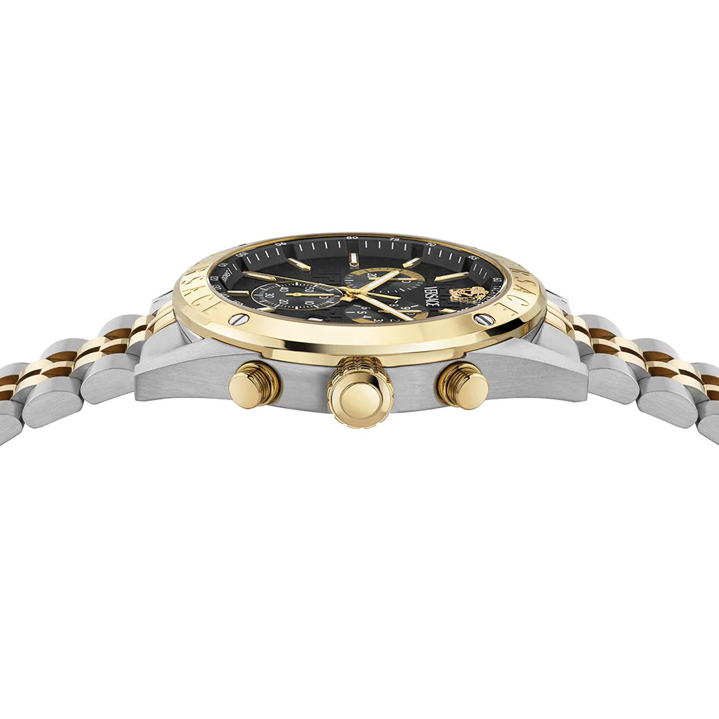 Versace Athletics Chronograph 44mm Men's Two-Tone Bracelet Watch - Image 2