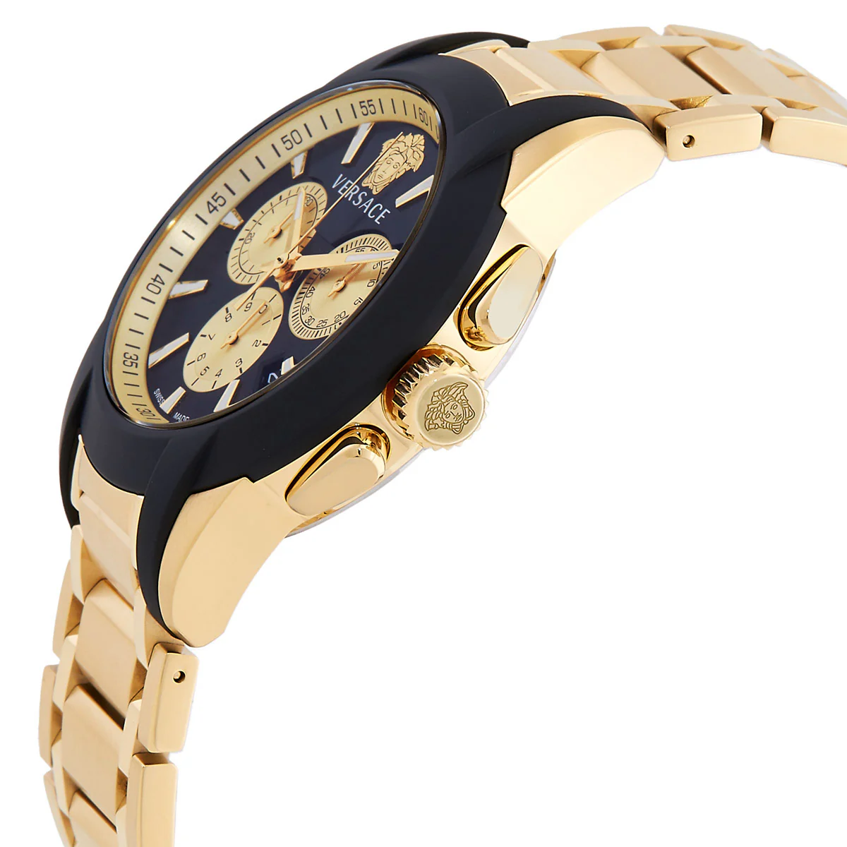 Versace Character 42mm Black Gold Men’s Chronograph Watch - Image 2