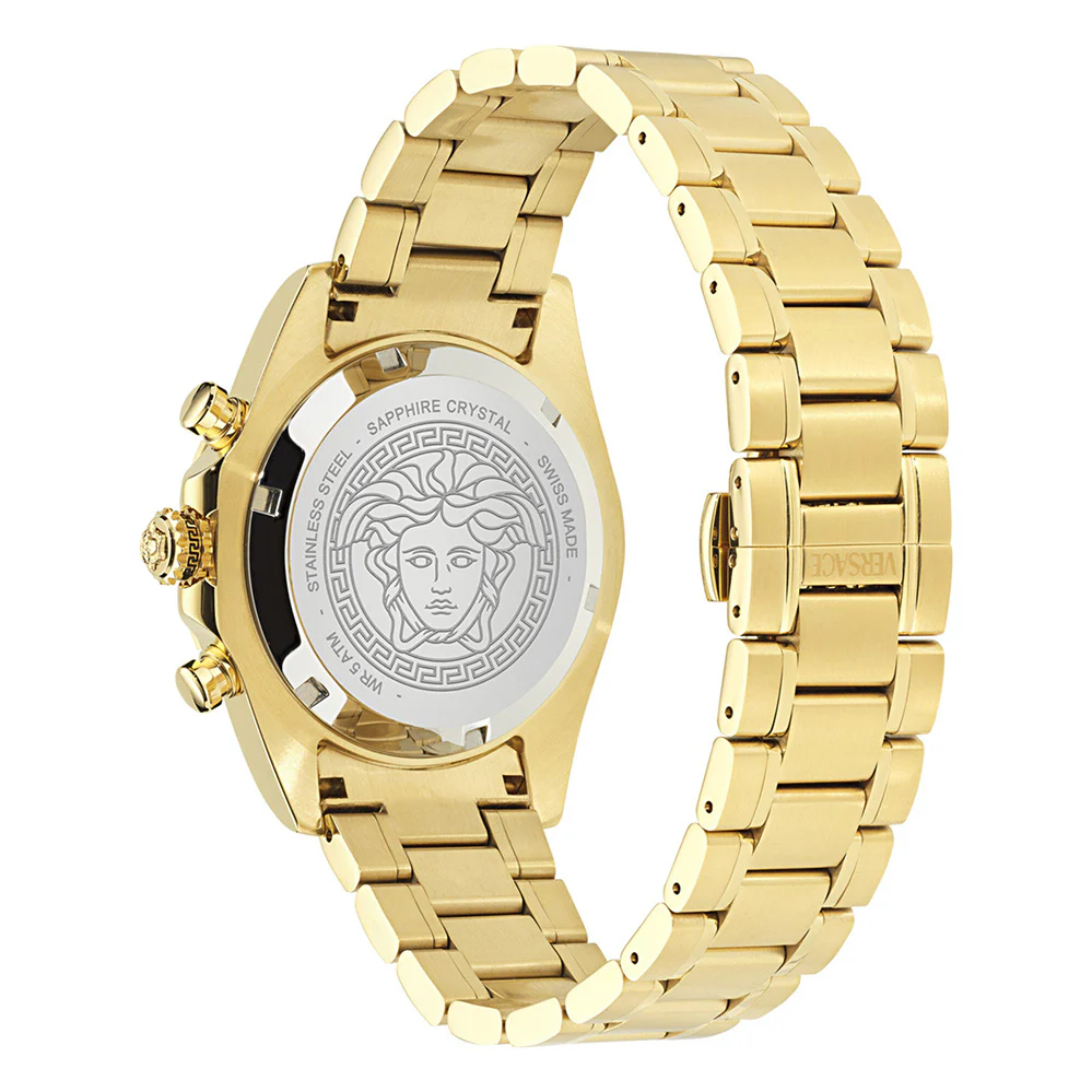 Versace Chrono X 44mm Gold Men’s Chronograph Watch - Image 2