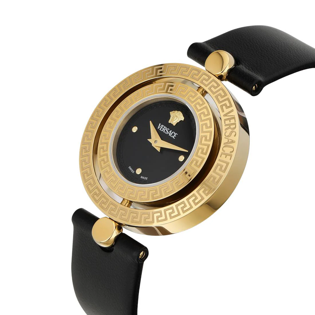 Versace Eon Restyling 33.5mm Ladies Black Leather Watch - Image 2