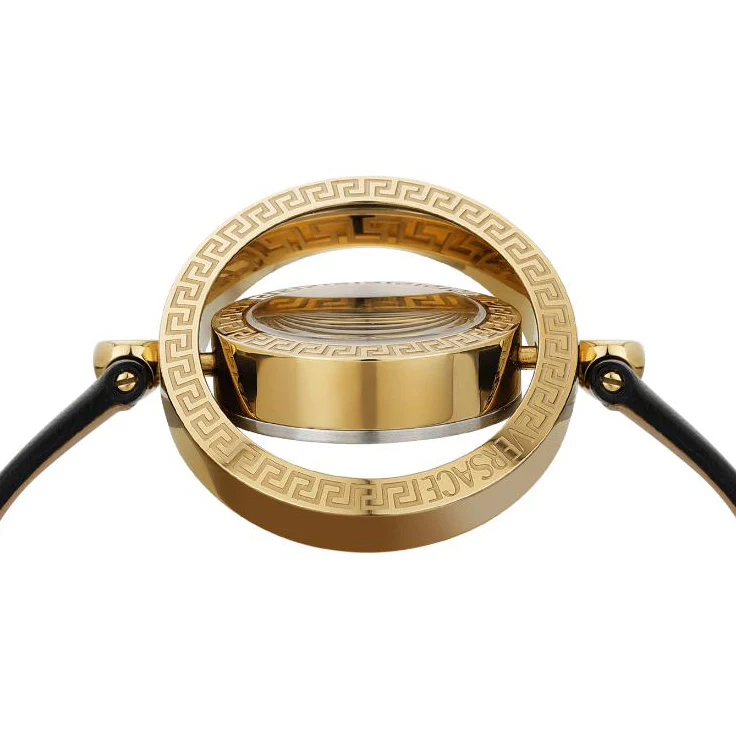 Versace Eon Restyling 33.5mm Ladies Black Leather Watch - Image 3