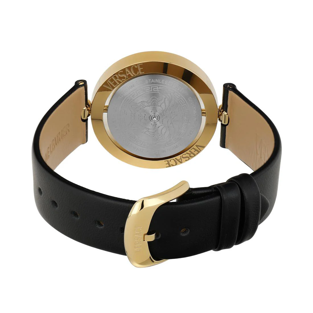 Versace Eon Restyling 33.5mm Ladies Black Leather Watch - Image 5