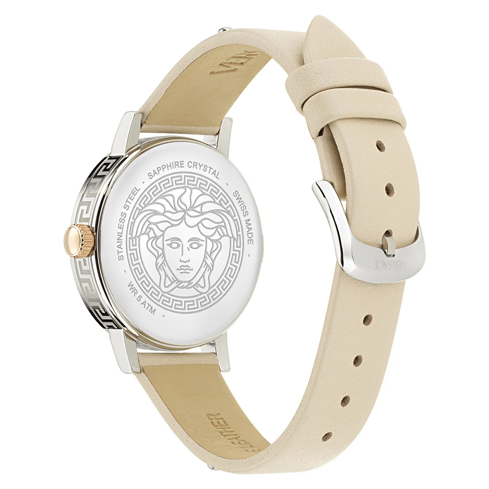 Versace Greca Fortuna 35mm Beige Silver Ladies’ Dress Watch - Image 3