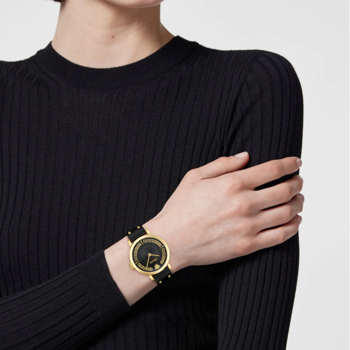 Versace Greca Fortuna 35mm Black Gold Ladies’ Dress Watch - Image 4
