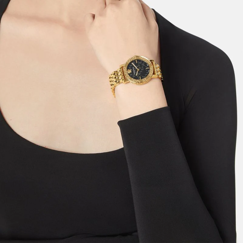 Versace Greca Glass Ladies Gold Watch - Image 4