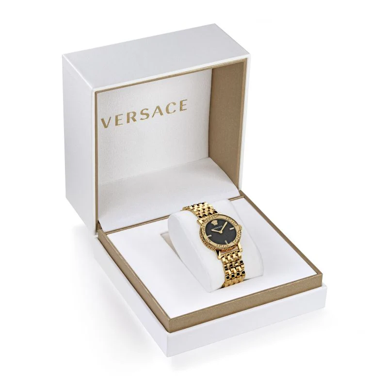 Versace Greca Glass Ladies Gold Watch - Image 5