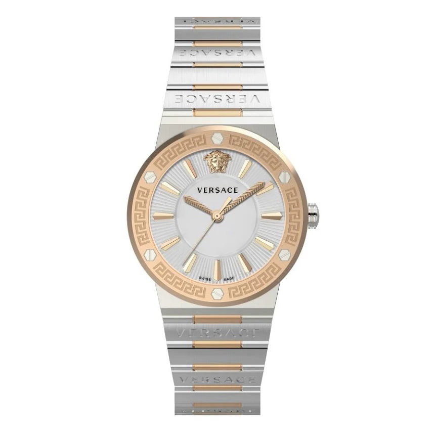 Versace Greca Logo Ladies' Silver Gold Watch