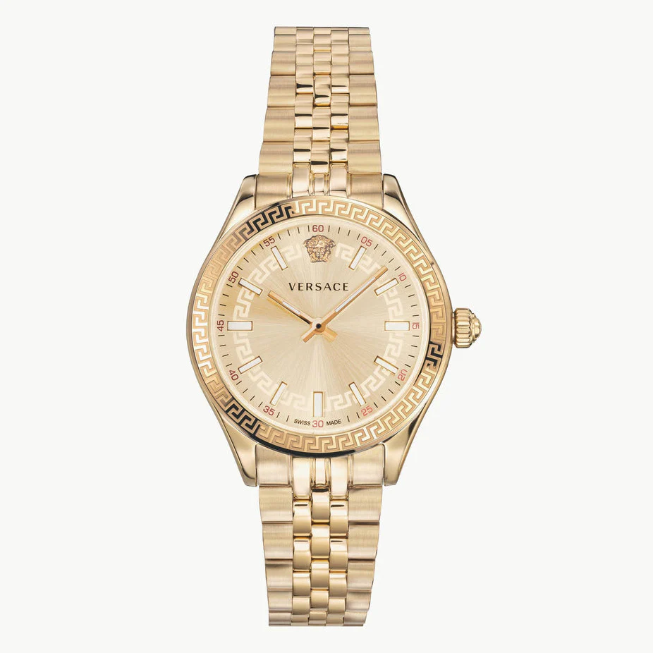 Versace Hellenyium 36mm Gold Bracelet Ladies Dress Watch - Image 2