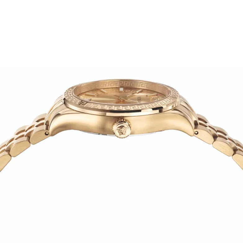 Versace Hellenyium 36mm Gold Bracelet Ladies Dress Watch - Image 3