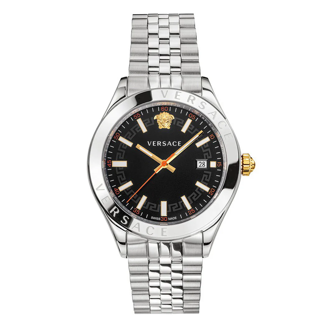 Versace Hellenyium 42mm Men's Black Stainless Steel Watch