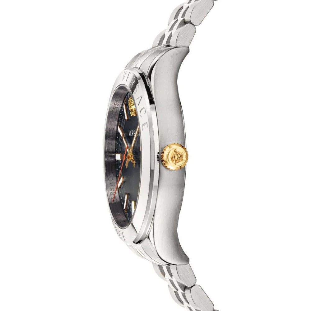 Versace Hellenyium 42mm Men's Black Stainless Steel Watch - Image 3