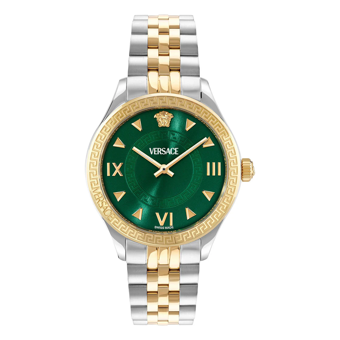 Versace Hellenyium Lady 35mm Green Dial Two-Tone Ladies' Watch