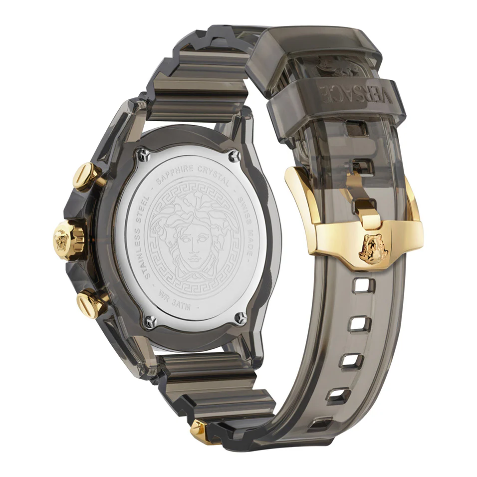 Versace Icon Active Chronograph 44mm Men's Black Sport Watch - Image 3