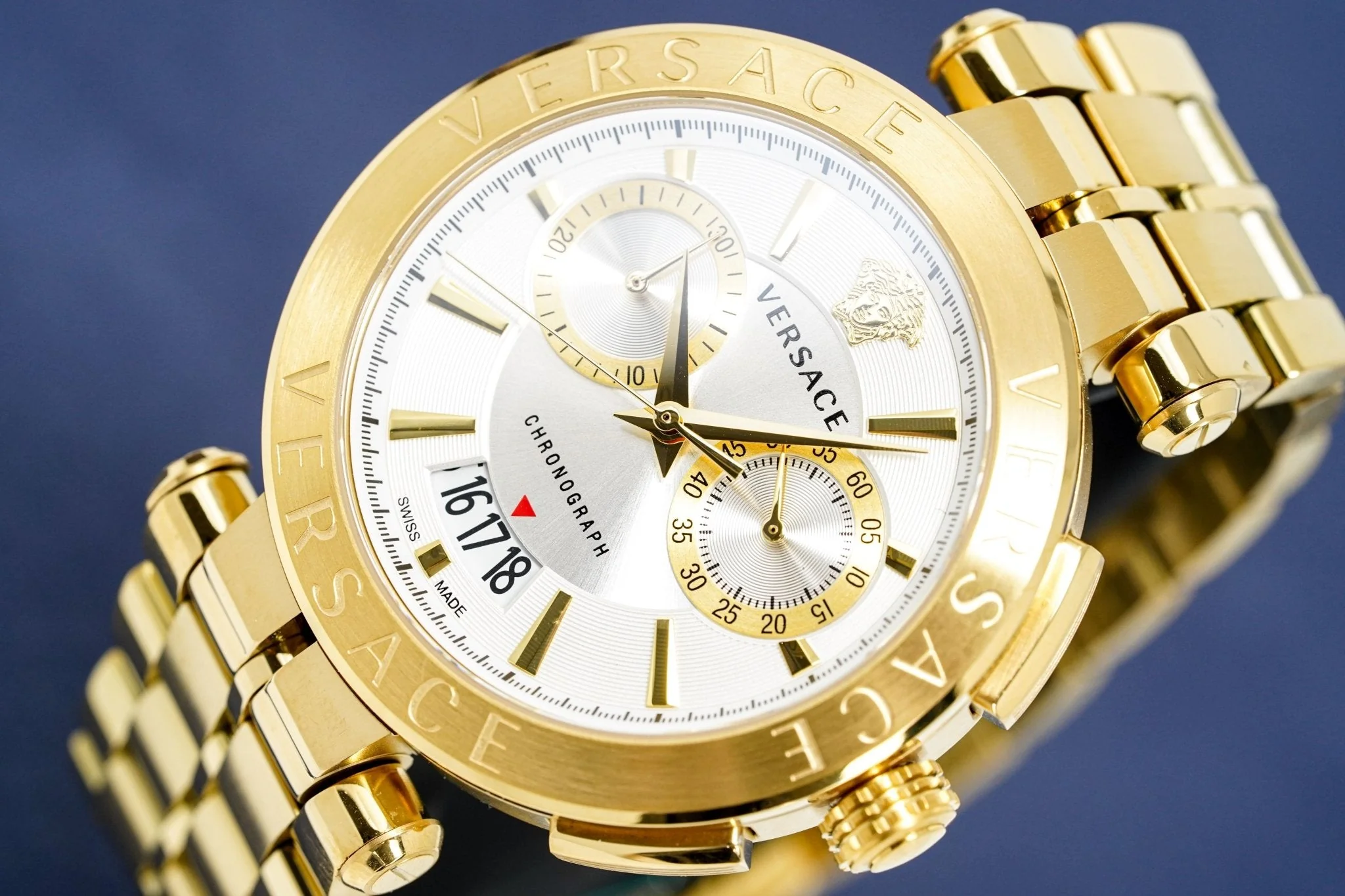 Versace Men's Chronograph Watch Aion Gold - Image 2