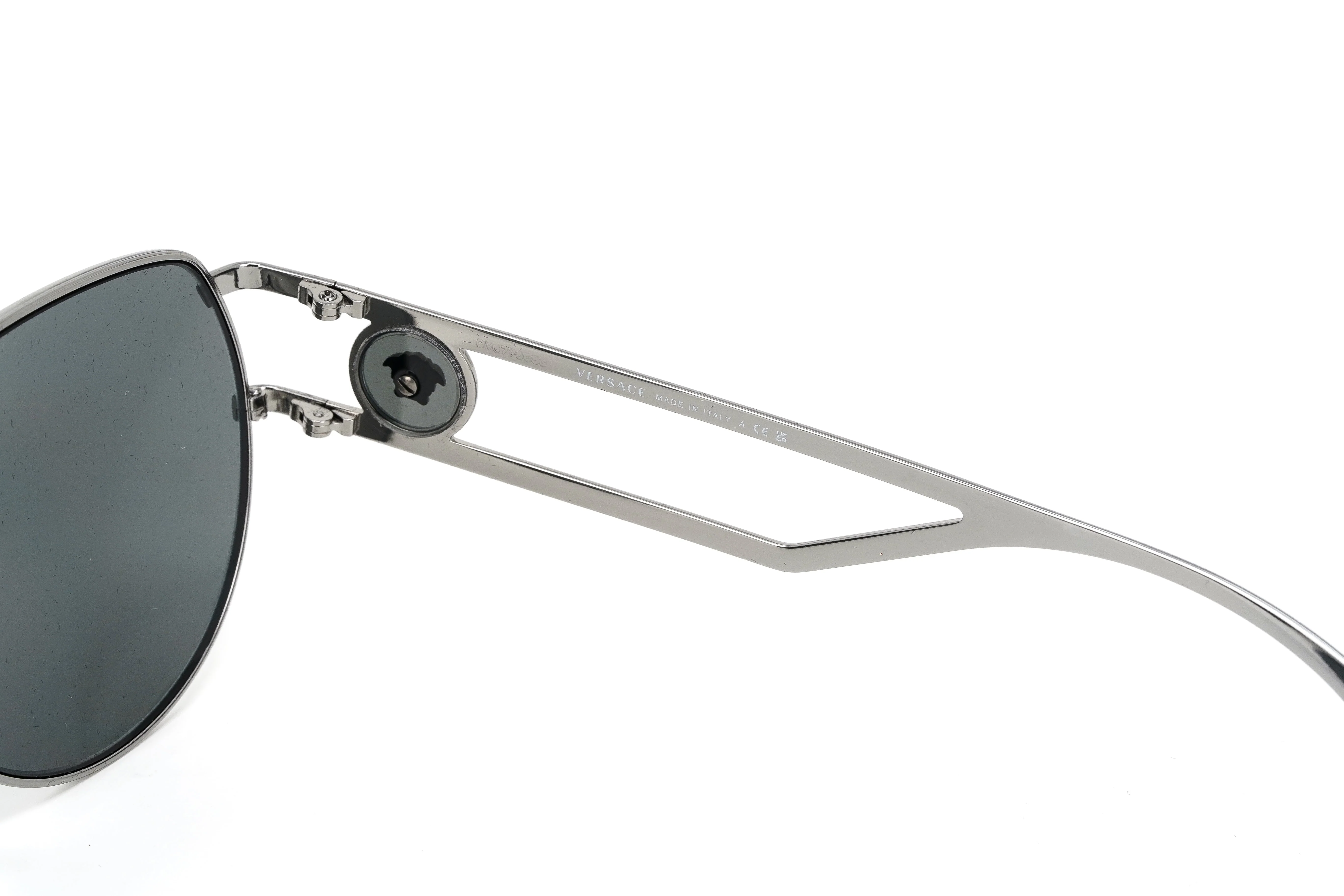Versace Men's Sunglasses Medusa Pilot Silver Mirror - Image 5