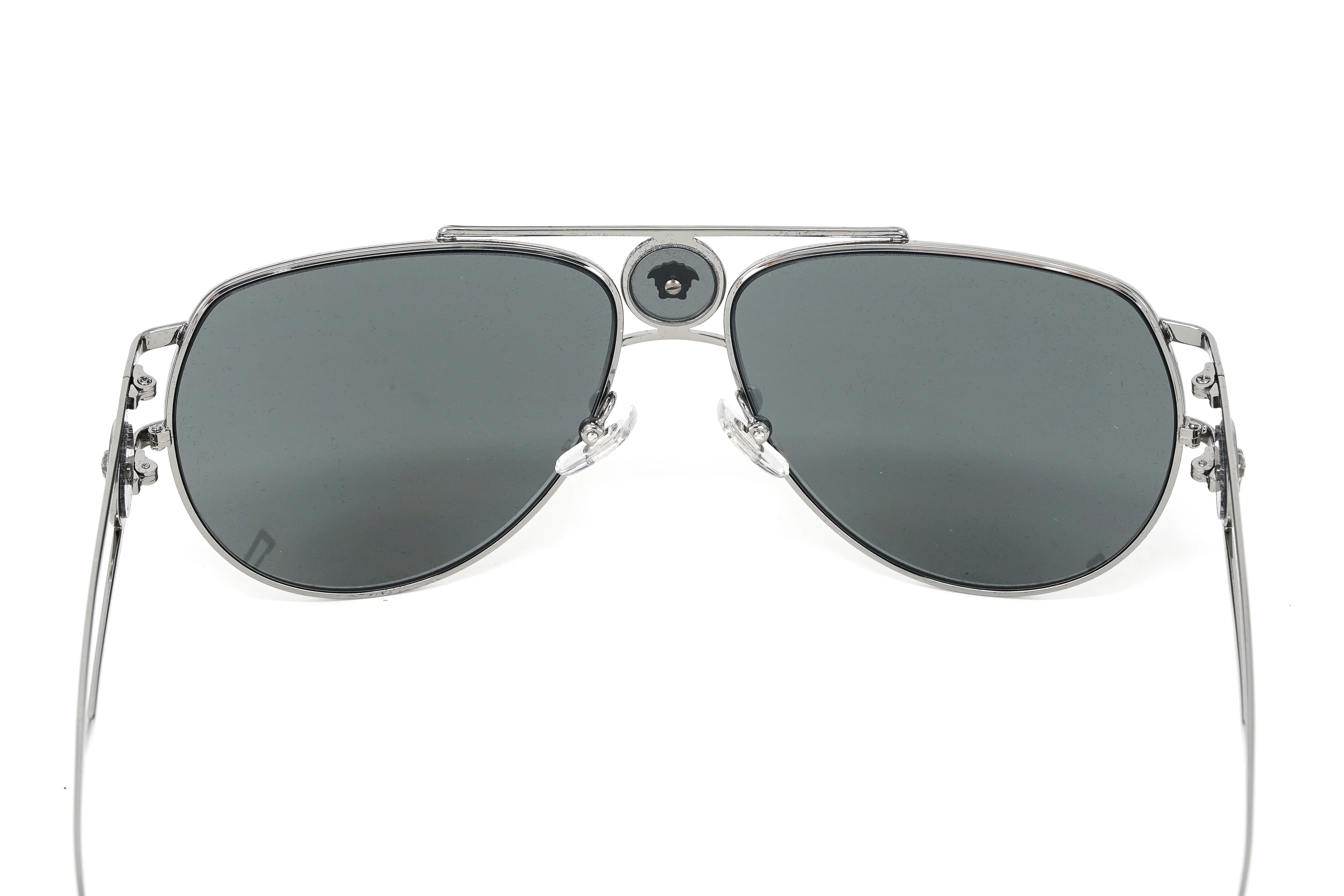 Versace Men's Sunglasses Medusa Pilot Silver Mirror - Image 8