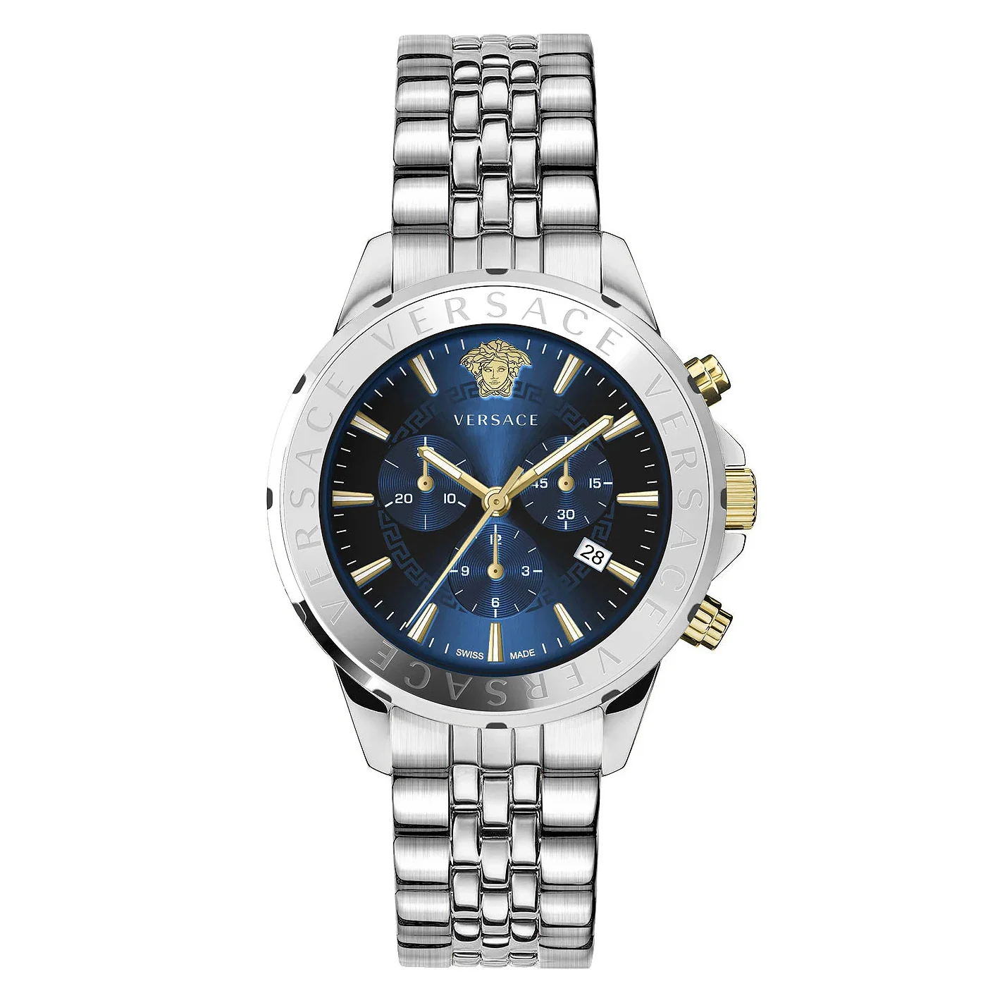 Versace Signature 44mm Men's Chronograph Blue Watch