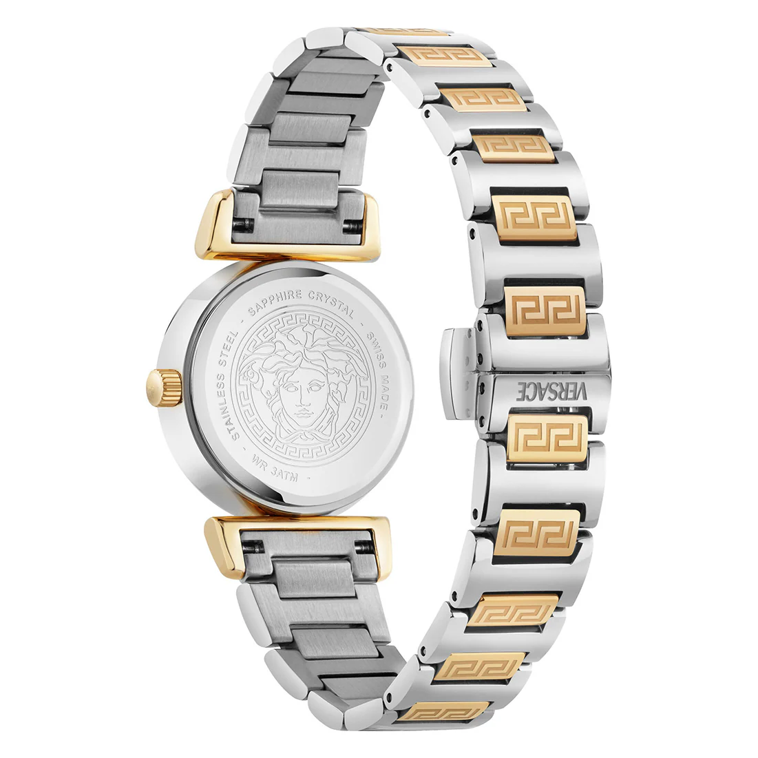 Versace Mini Vanity 27mm Silver Gold Dial Ladies Dress Watch - Image 3