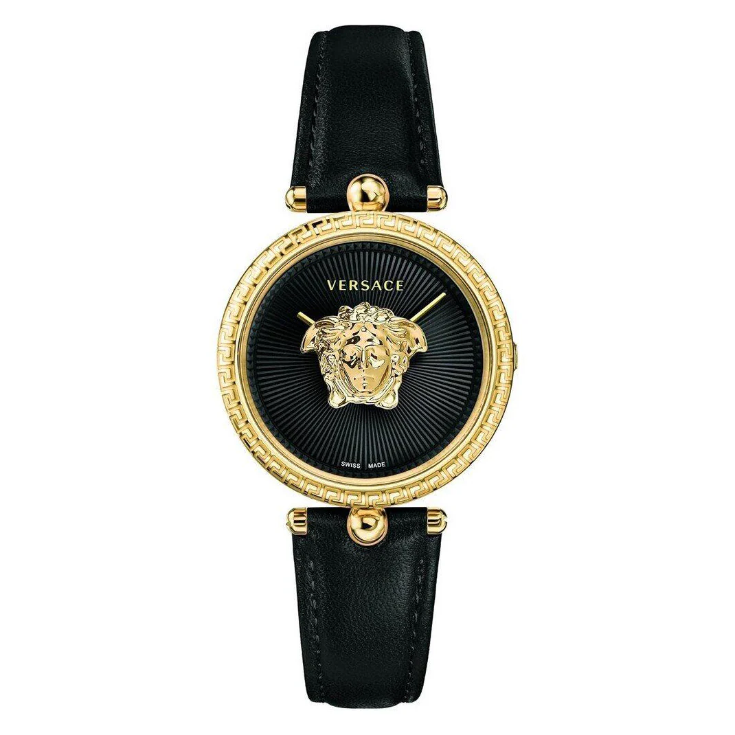 Versace Palazzo 34mm Black Ladies’ Leather Strap Watch