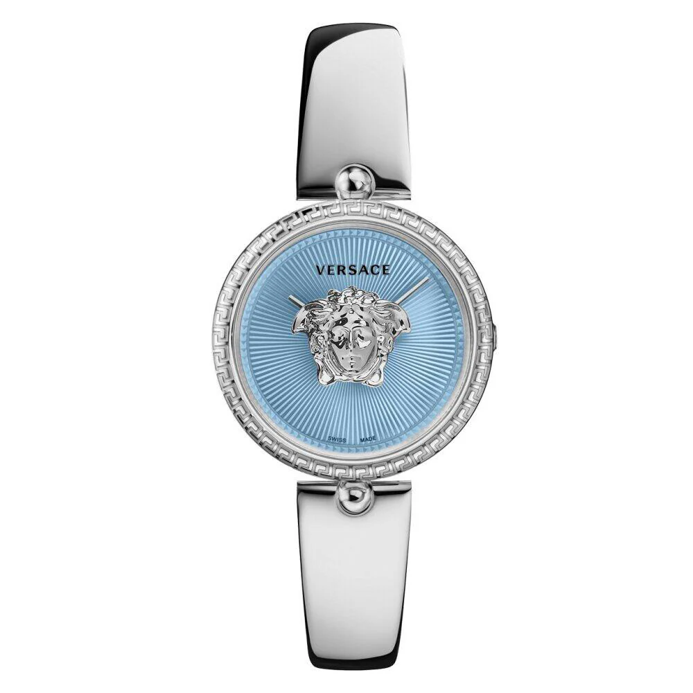 Versace Palazzo 34mm Blue Ladies’ Stainless Steel Bracelet Watch