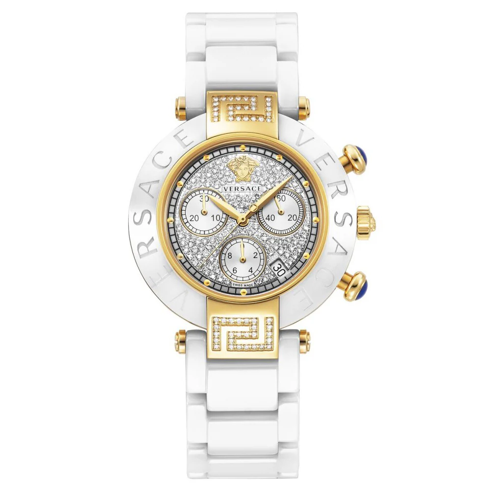 Versace Reve Chronograph Ladies' White Diamond Watch