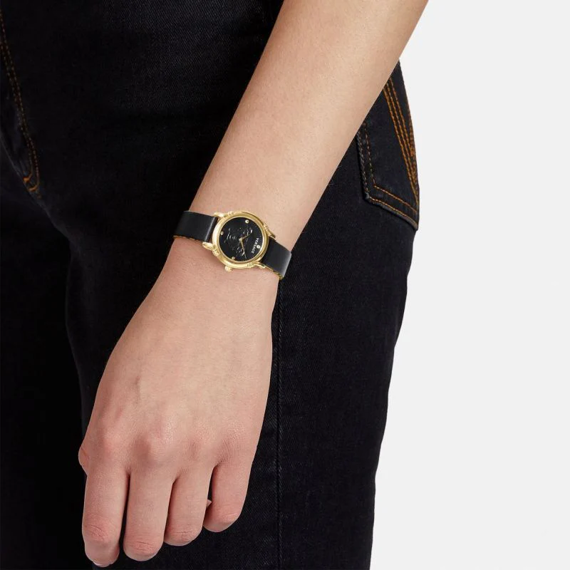 Versace Safety Pin Ladies Black Watch - Image 4
