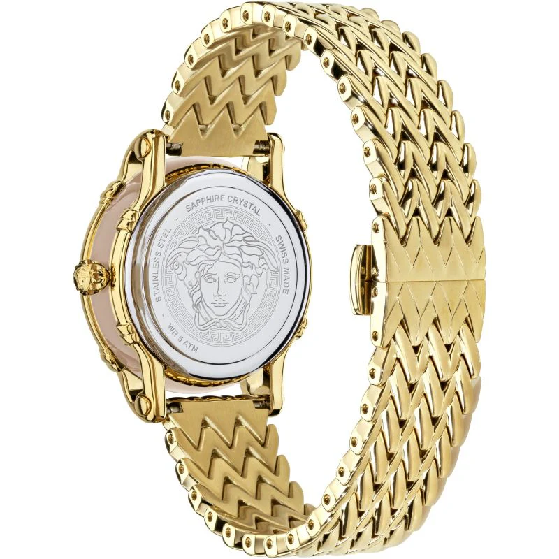 Versace Safety Pin Ladies Gold Watch - Image 2