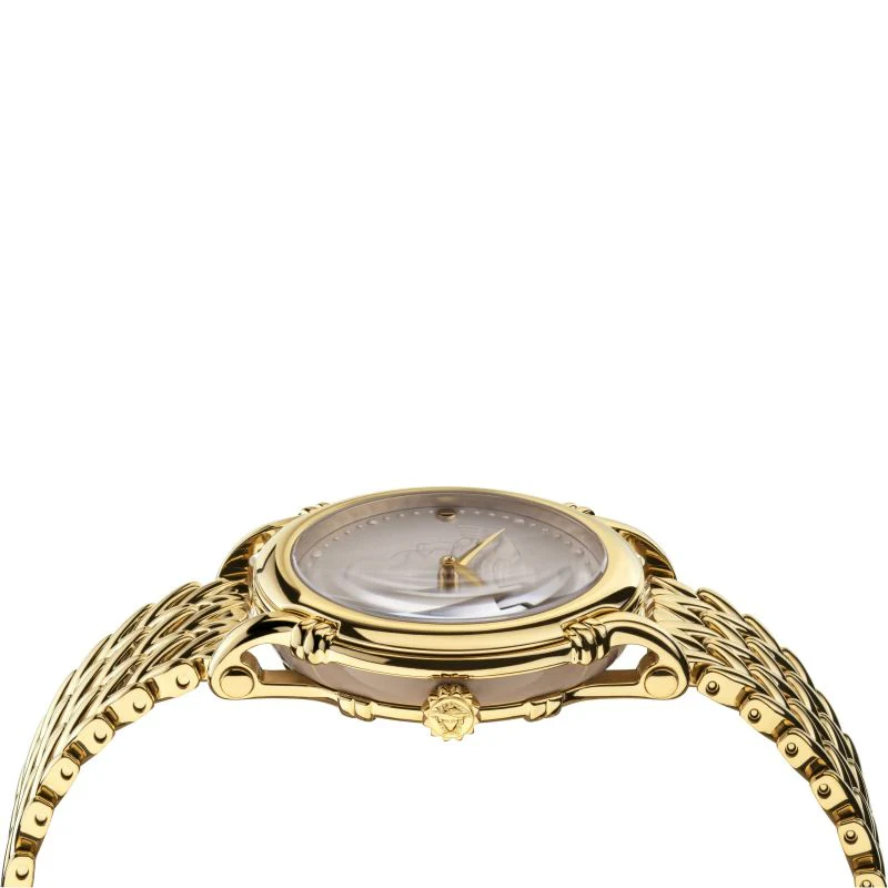 Versace Safety Pin Ladies Gold Watch - Image 3