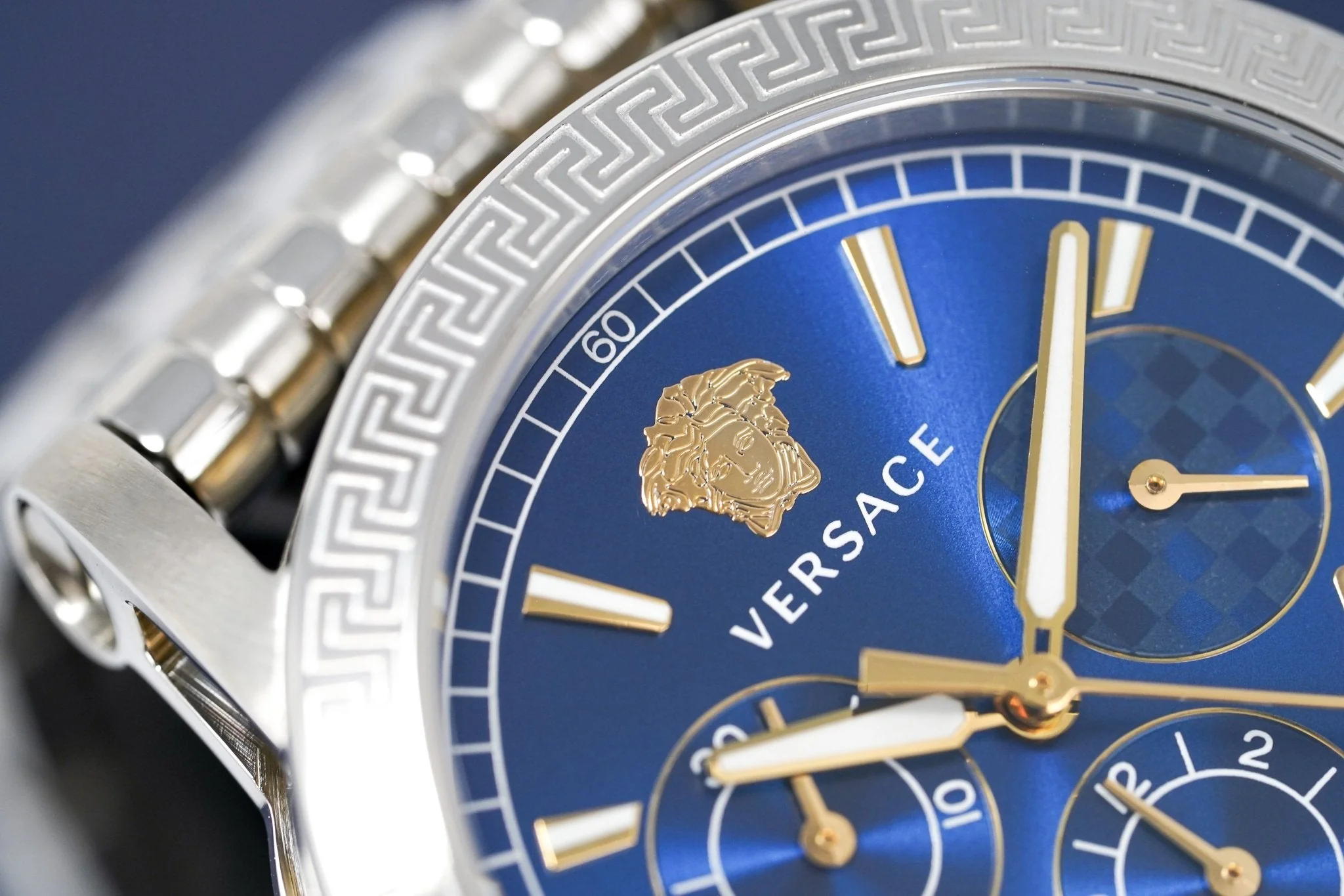 Versace Ladies Chronograph Watch Sports Tech Blue - Image 3