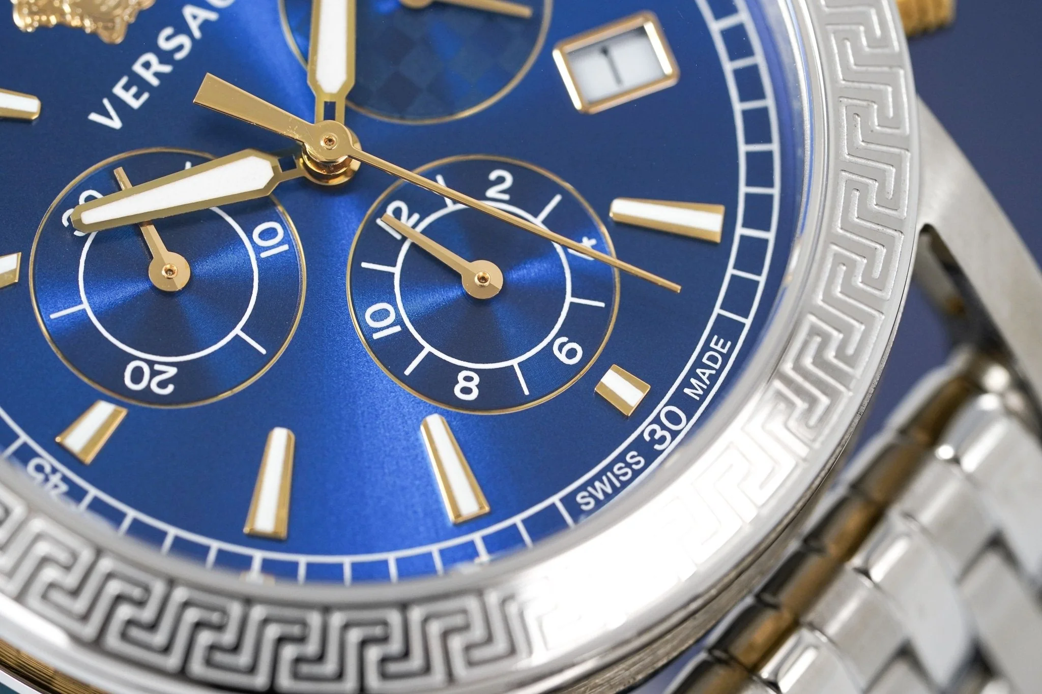 Versace Ladies Chronograph Watch Sports Tech Blue - Image 8