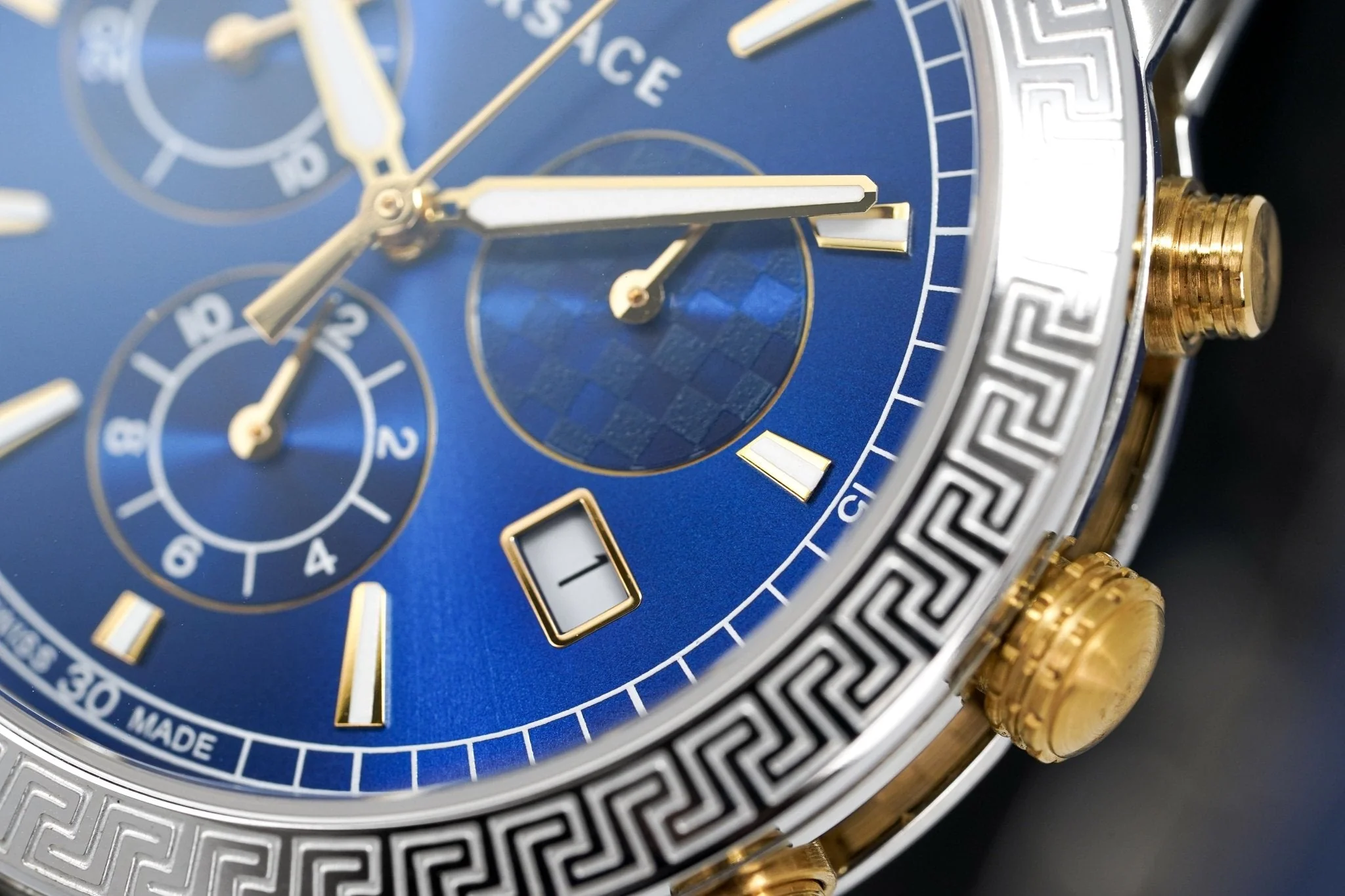 Versace Ladies Chronograph Watch Sports Tech Blue - Image 9
