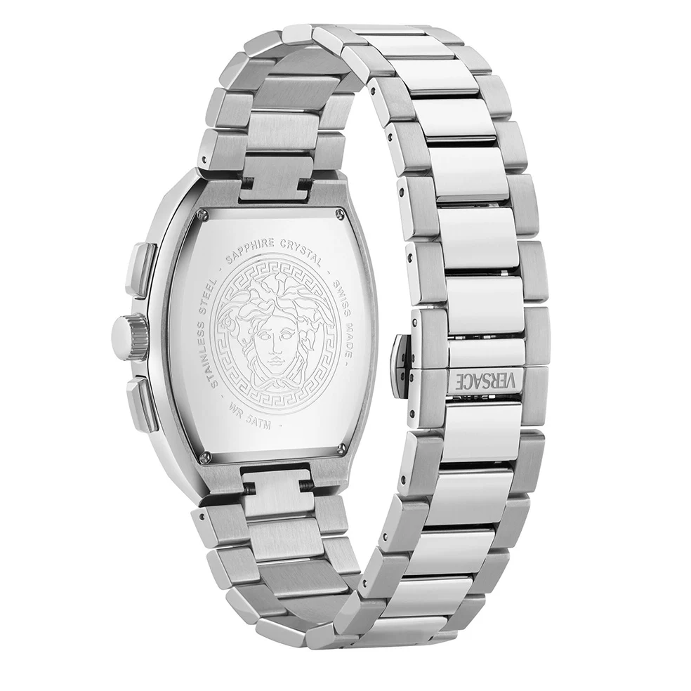 Versace Sporty Tonneau Greca 44mm Black Chronograph Men's Watch - Image 2