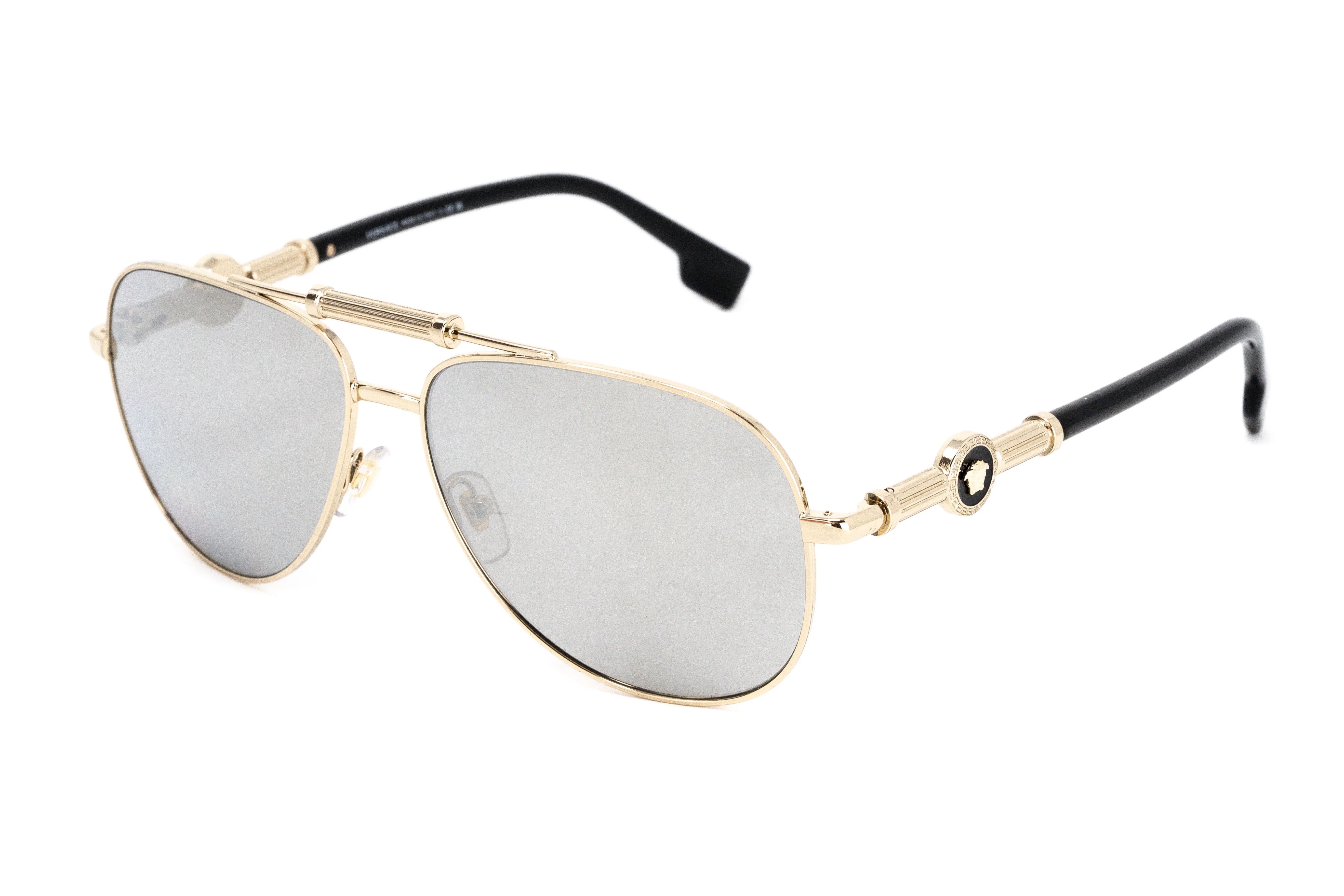 Versace Unisex Sunglasses Pilot Pale Gold