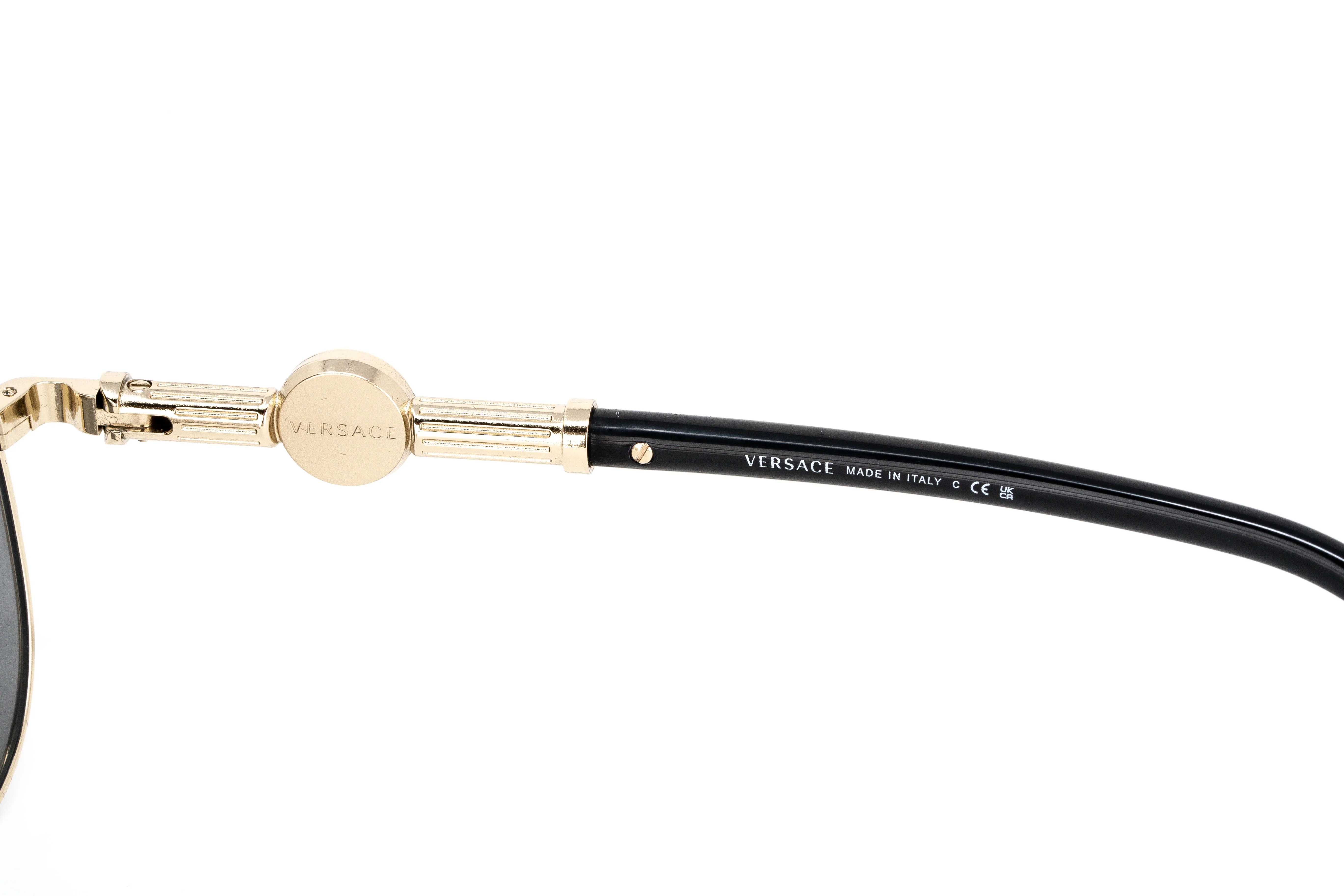 Versace Unisex Sunglasses Pilot Pale Gold - Image 3