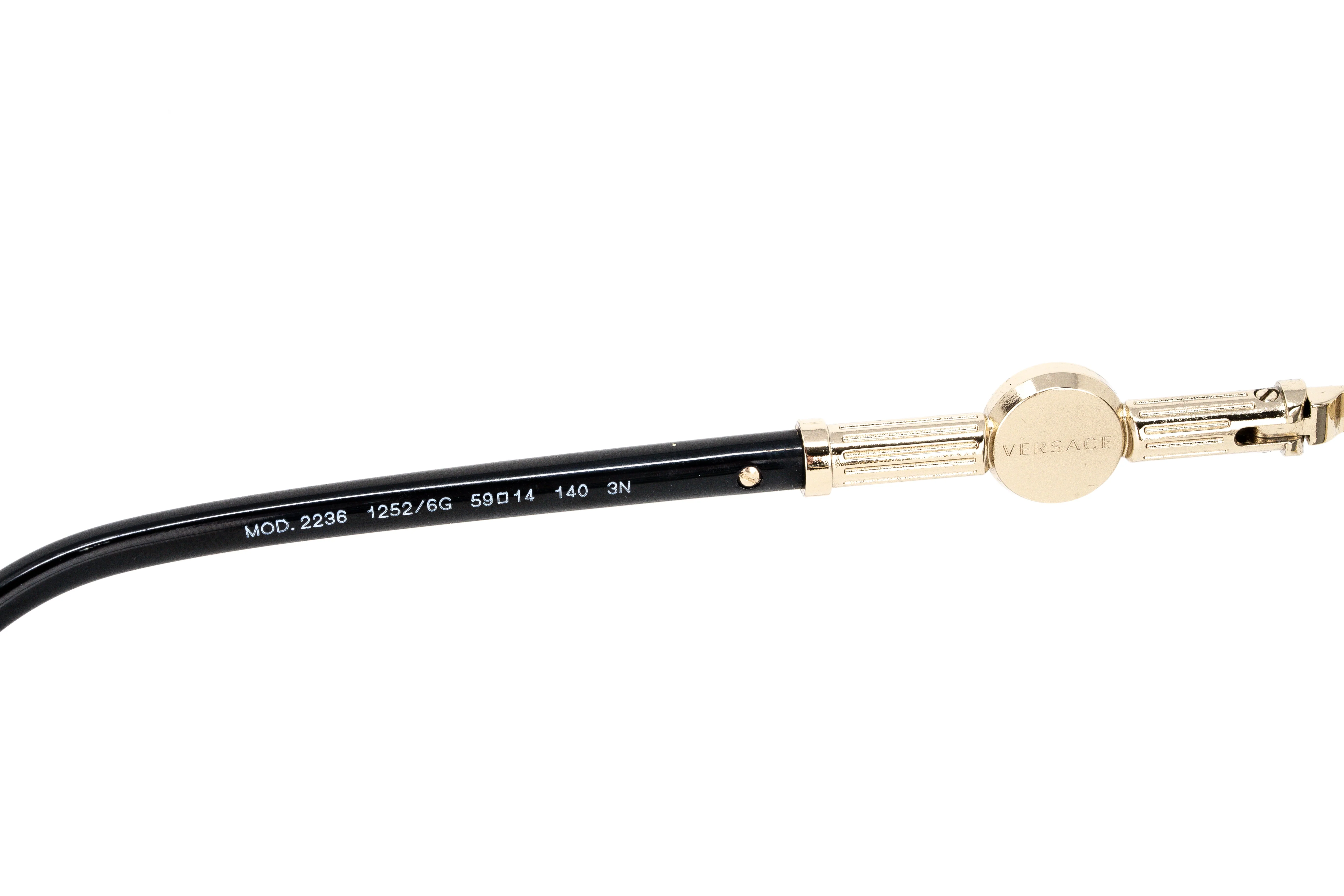 Versace Unisex Sunglasses Pilot Pale Gold - Image 4