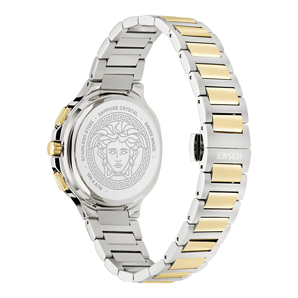 Versace V-Chrono Square 40mm Green Unisex Chronograph Watch - Image 3