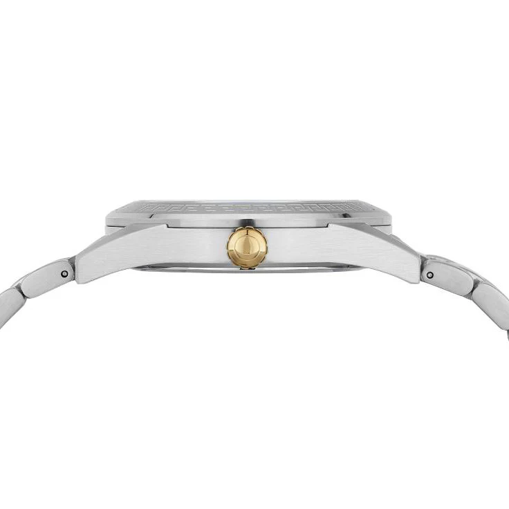 Versace V-Code 42mm Blue Dial Stainless Steel Men's Watch - Image 5