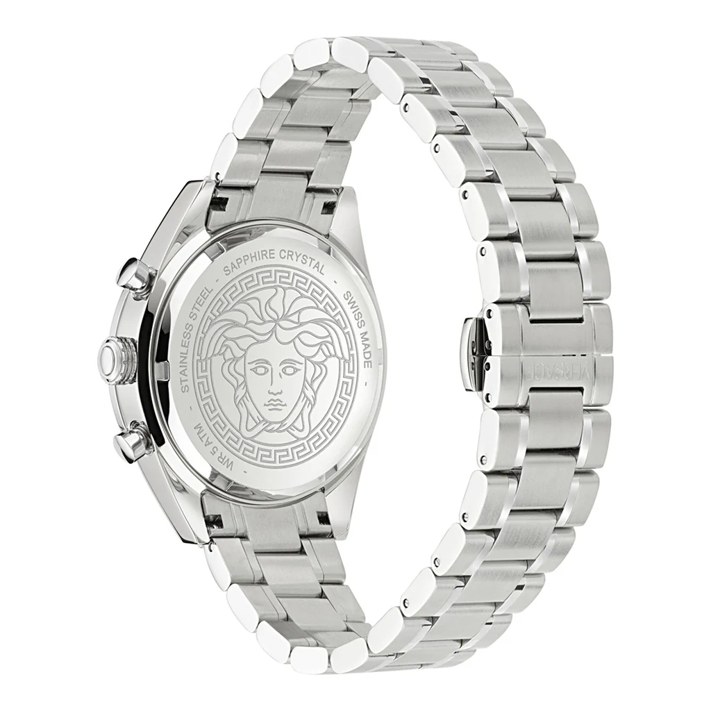 Versace V-Code Chronograph 41mm Blue Men's Sport Watch - Image 3