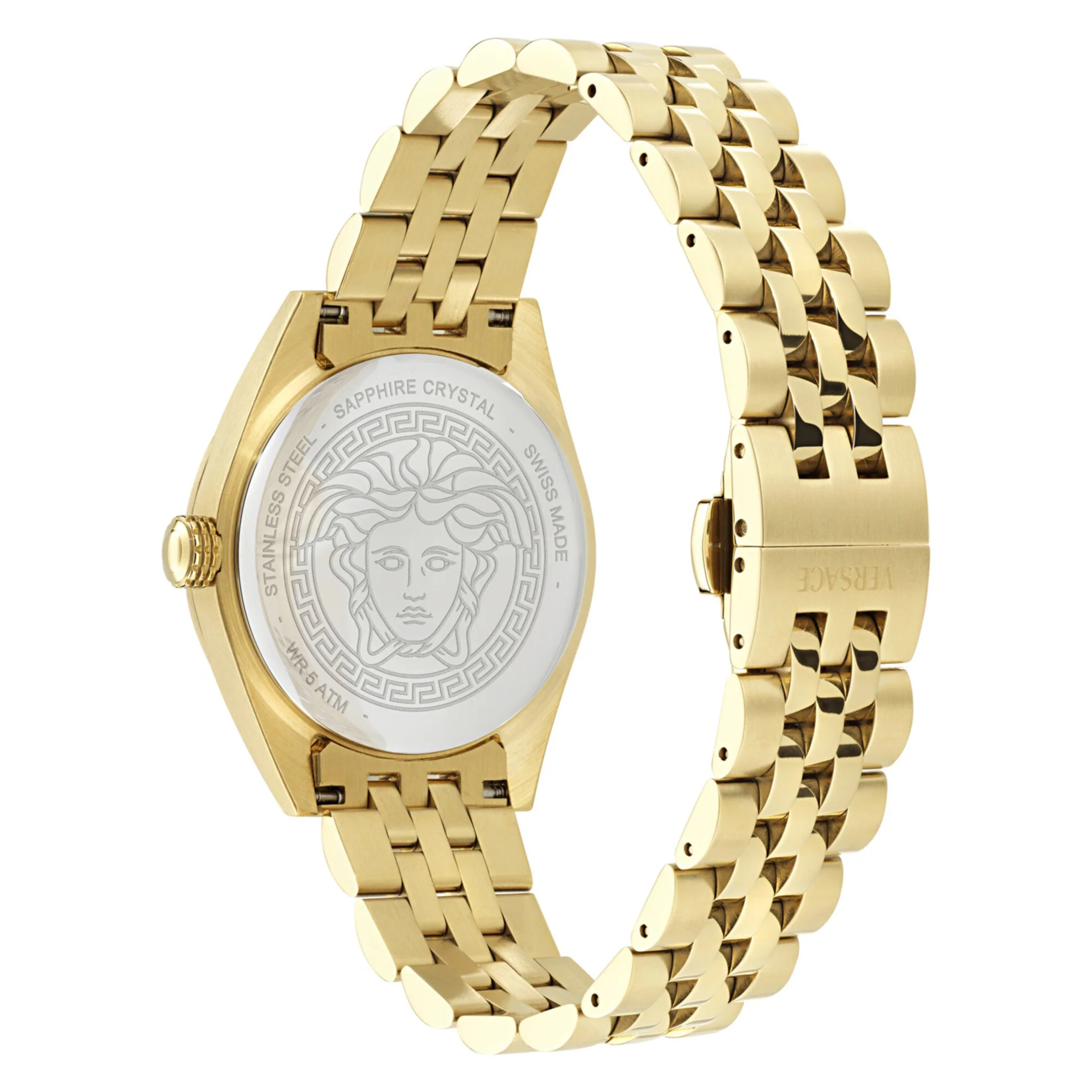 Versace V-Code Ladies’ Black Gold Quartz Watch - Image 3