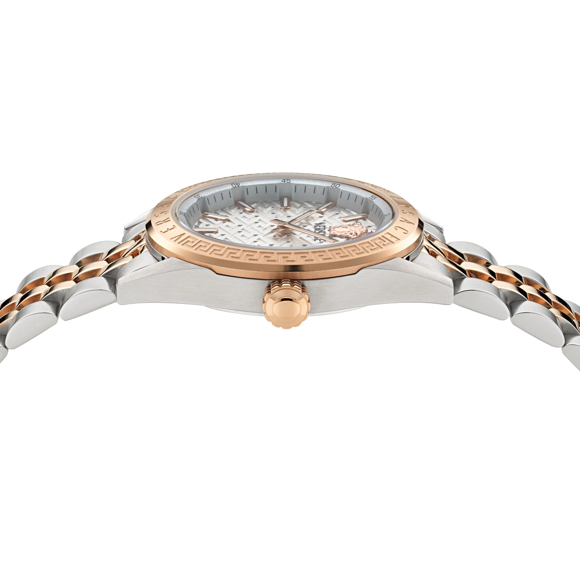 Versace V-Code Lady Rose Gold Silver Ladies' Watch - Image 3