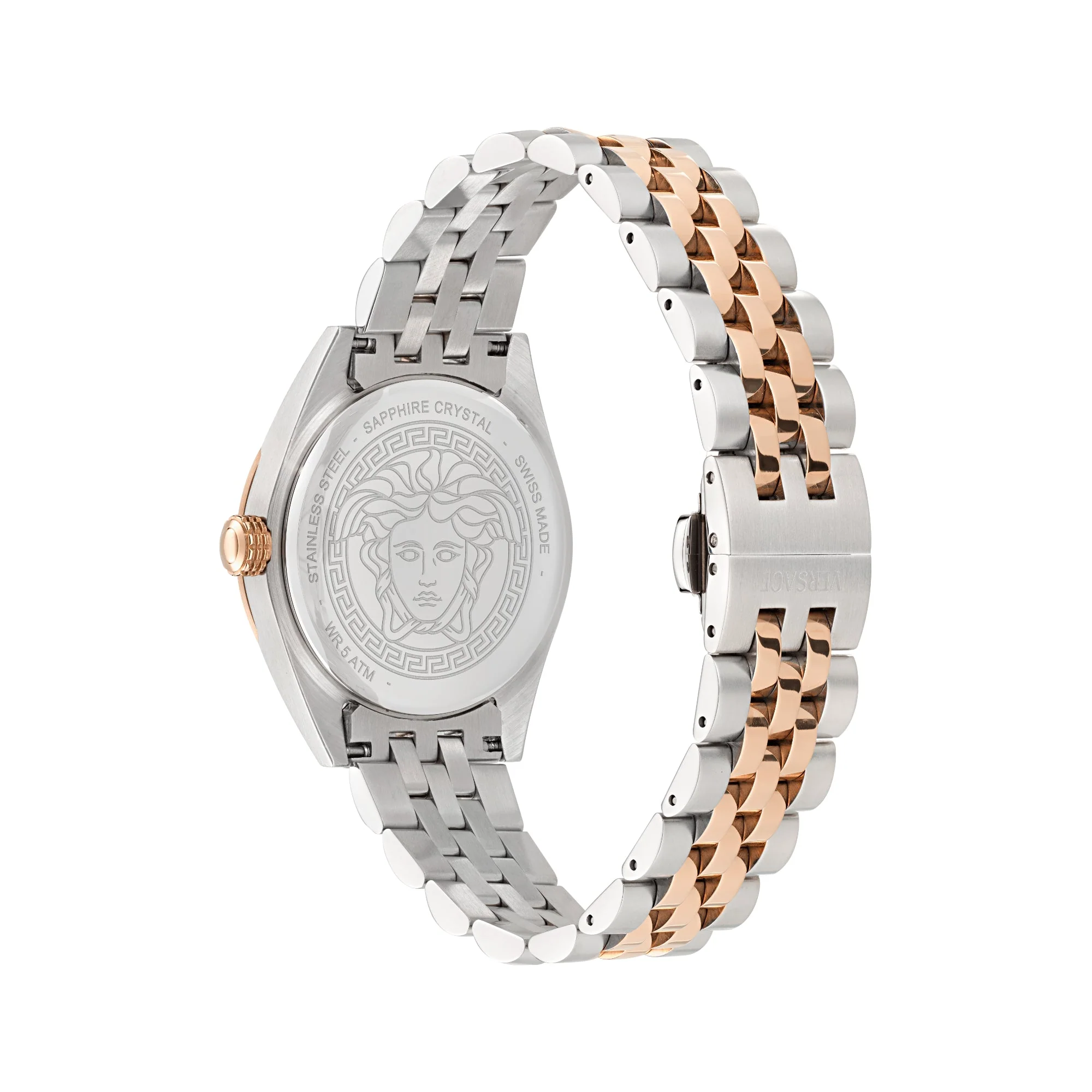 Versace V-Code Lady Rose Gold Silver Ladies' Watch - Image 4