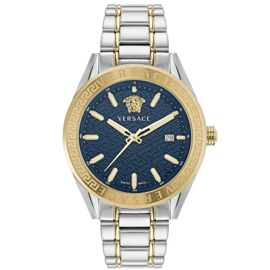 Versace V-Code Men's Silver Watch